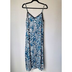 NWT The Kooples Leopard Print Silk Slip Dress, Size 2 (Med), Color Animal Print